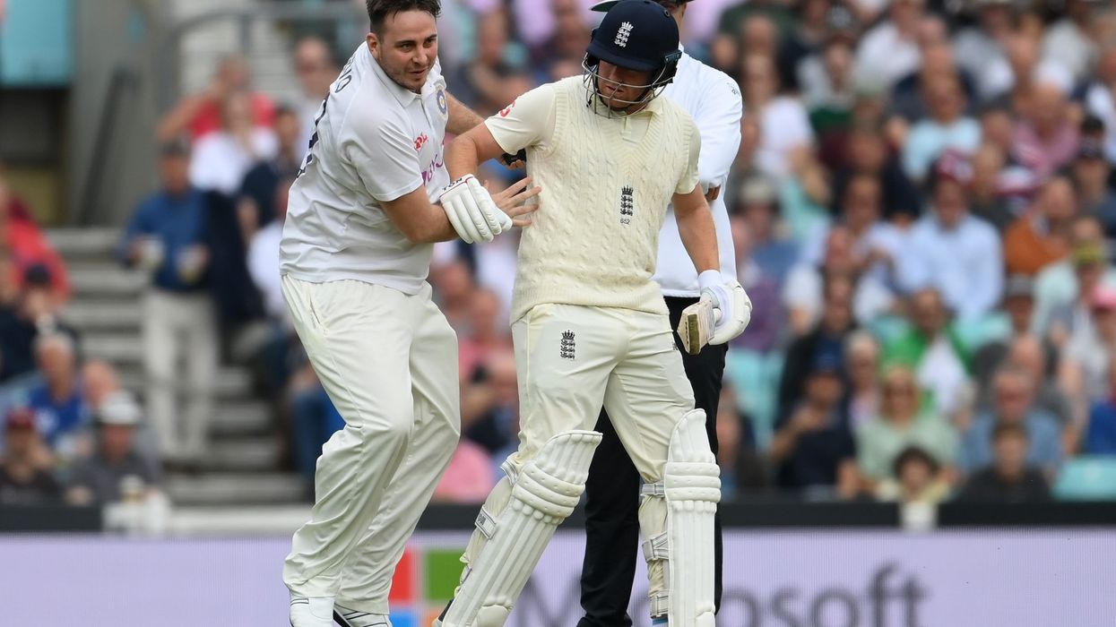 Pitch invader arrested on suspicion of assault after Bairstow collision