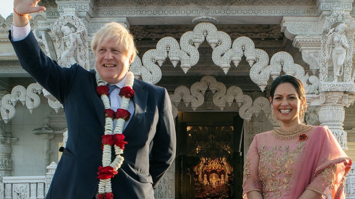 Johnson, Priti visit Neasden temple to celebrate Diwali