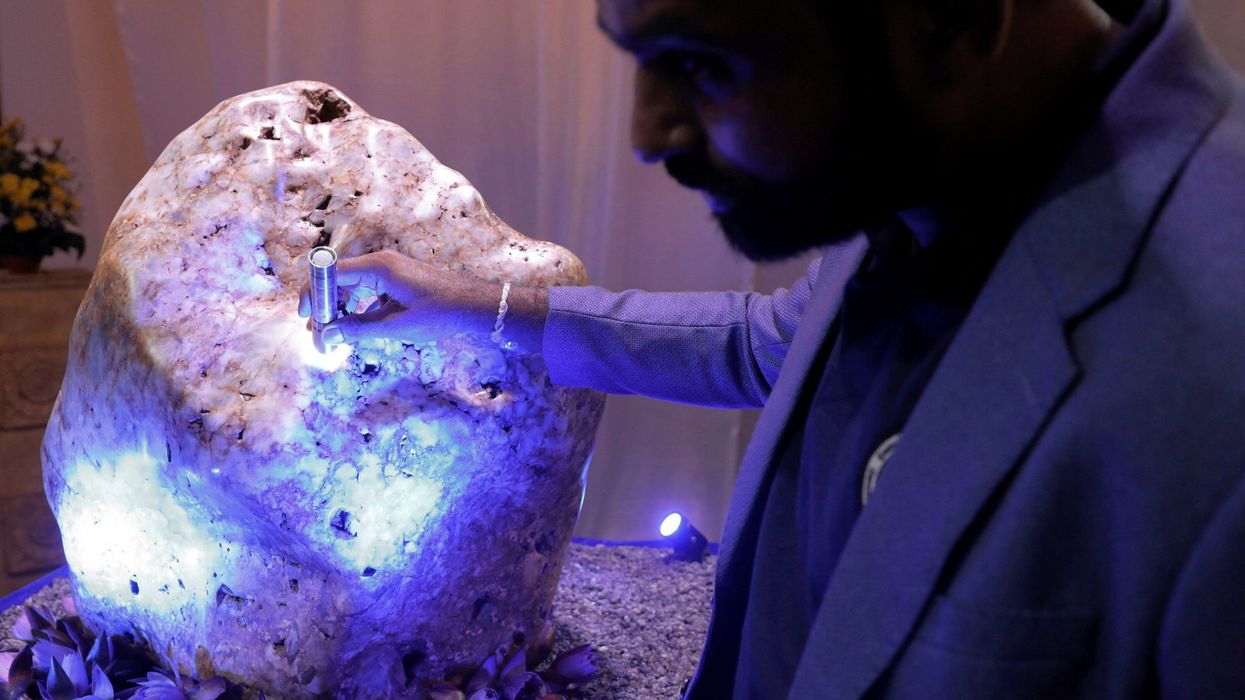 Sri Lanka puts 'world’s largest' natural corundum on show