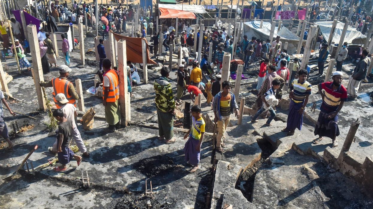 Fire at Bangladesh Rohingya camp leaves thousands homeless