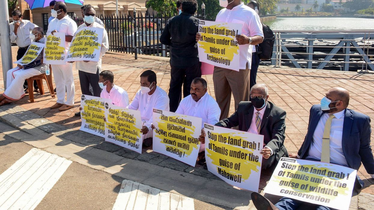 Sri Lanka Tamil MPs protest government 'land grab'