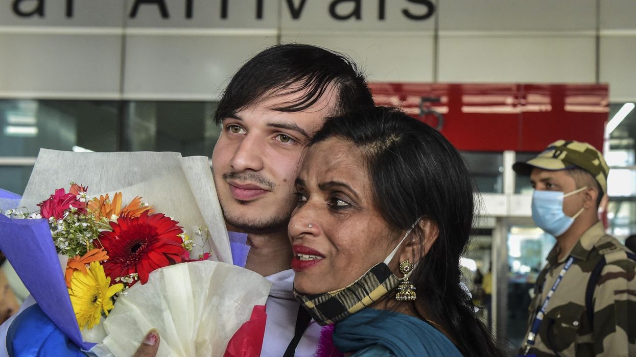 Hugs and tears as families reunite with students evacuated from Sumy