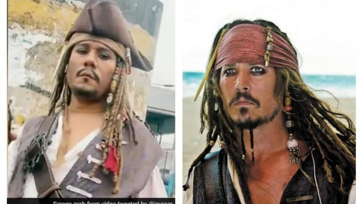 A beggar nails Johnny Depp’s Captain Jack Sparrow look as he begs on street; netizens call him ‘Johnny Debt’
