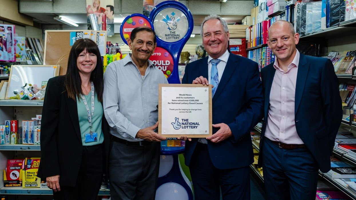 Harrow East retailer recognised by local MP Bob Blackman after customers help raise over half a million pounds for National Lottery Good Causes