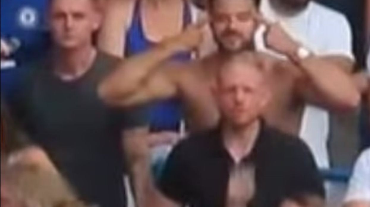 Investigation underway to identify this Chelsea fan who made alleged racist gesture at Tottenham’s star Son Heung-min