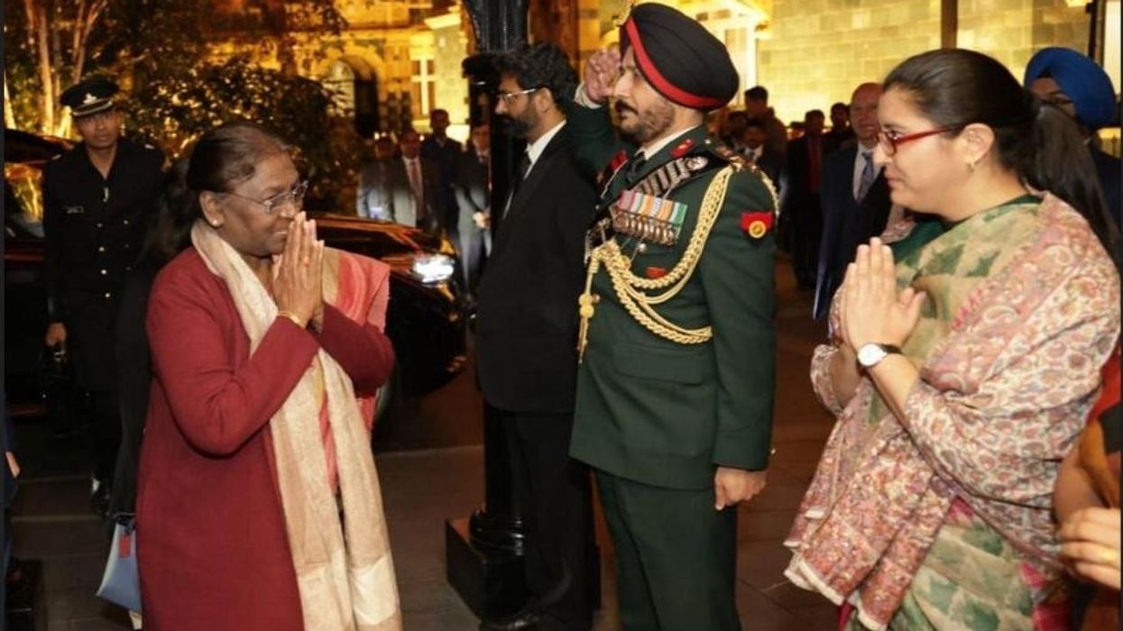 Indian President Murmu arrives in London to attend funeral of Queen Elizabeth II