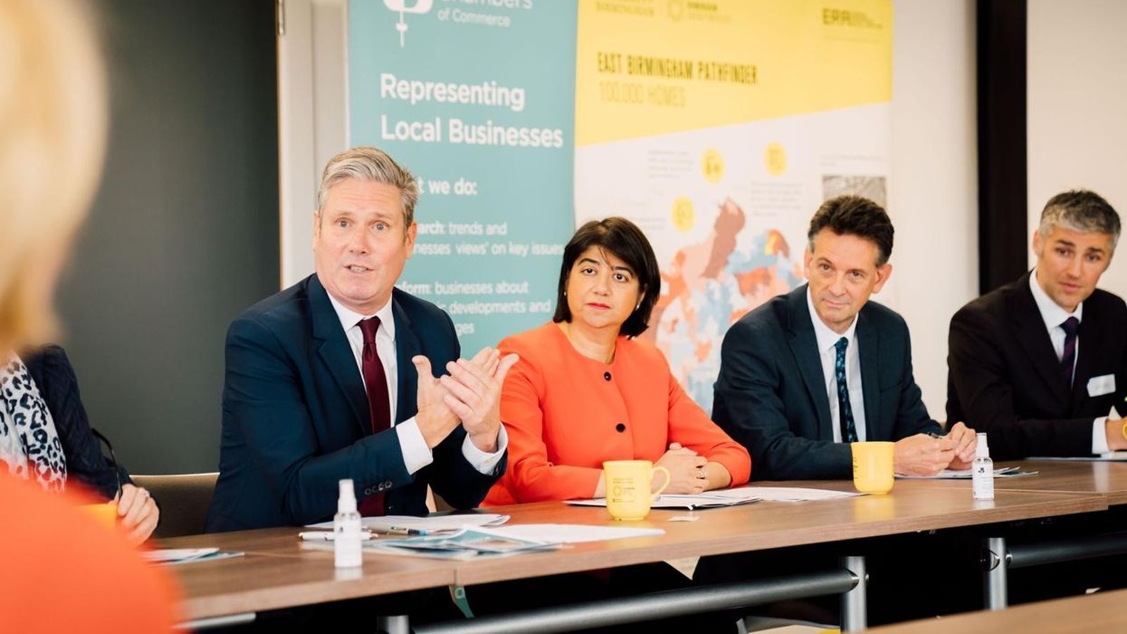 Seema Malhotra MP and Labour Leader Keir Starmer hold talks with local businesses in Greater Birmingham