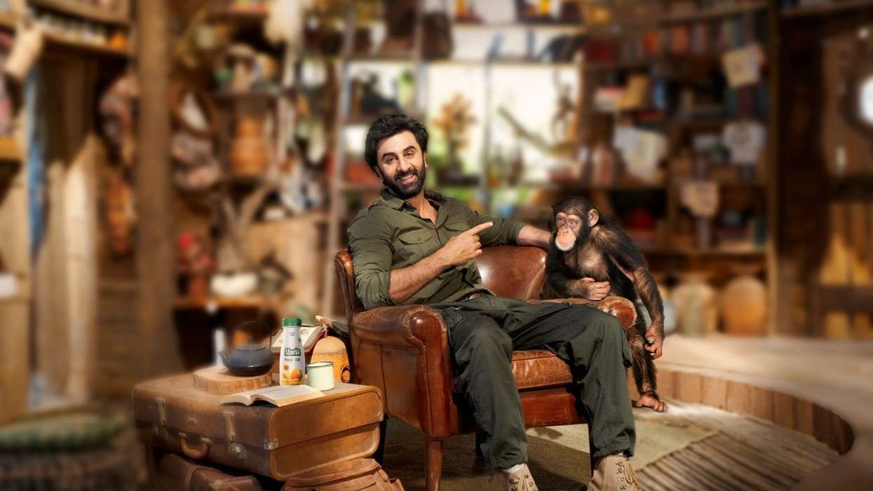Ranbir Kapoor strikes a pose with a chimpanzee in new viral photos; is he hinting at a new project?