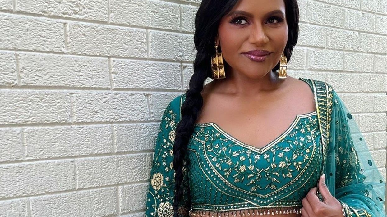 Mindy Kaling rocks an Anarkali suit by an Indian designer while celebrating Diwali