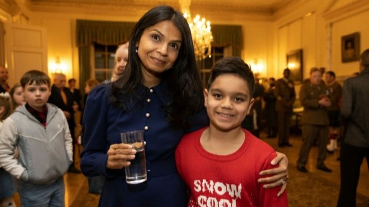 Fundraising star Milan Kumar meets Rishi Sunak for Christmas tree lights switch on event
