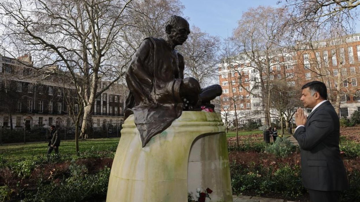 Martyrs' Day marked at Gandhi statue at London’s Parliament Square