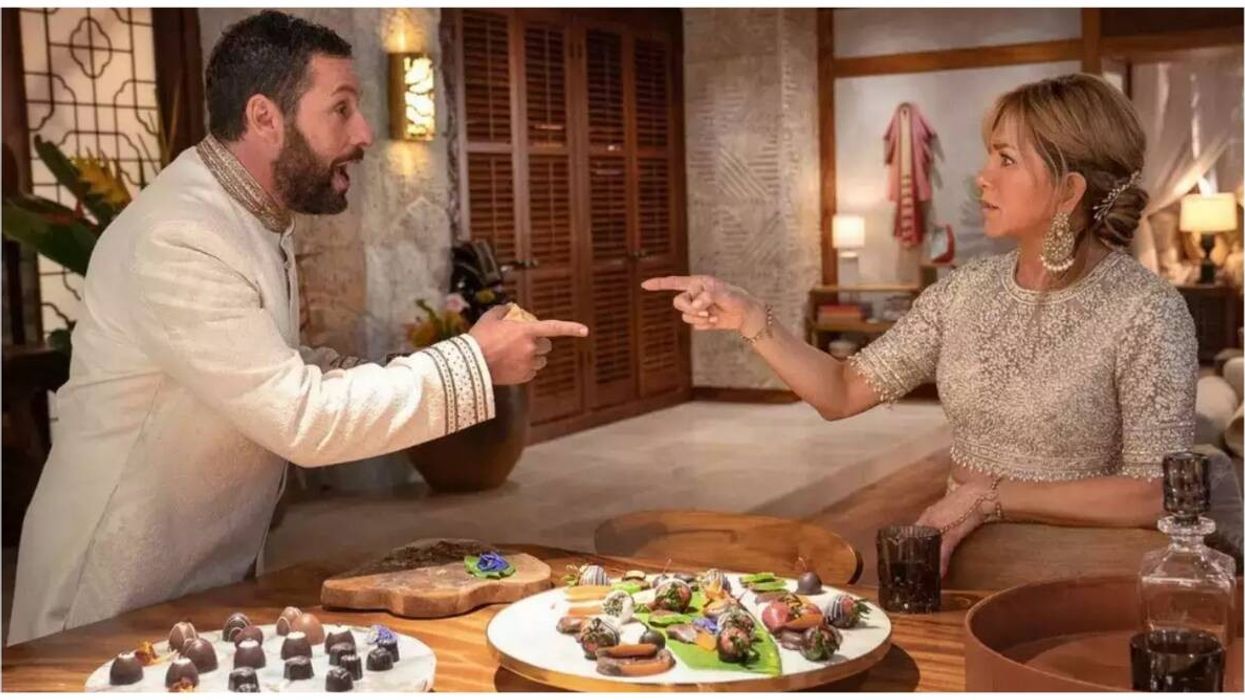 Murder Mystery 2 Trailer: Jennifer Aniston rocks a lehenga by Indian designer Manish Malhotra; Karan Johar reacts