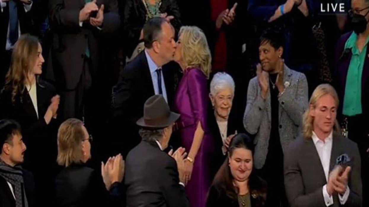 US: Jill Biden kisses Kamala Harris' husband, State of the Union moment goes viral