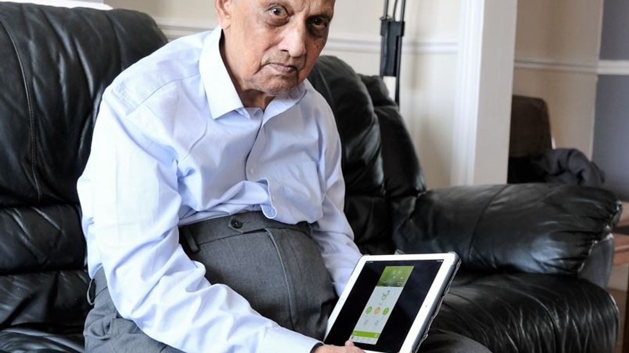 Chandulal Parekh, 94, becomes one of the first patients to be treated on virtual ward
