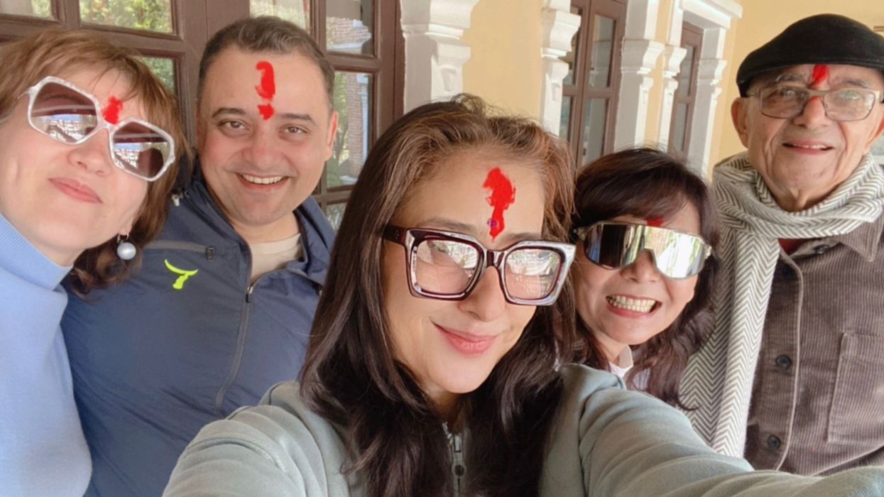 Manisha celebrates Holi with family and close friends in Nepal