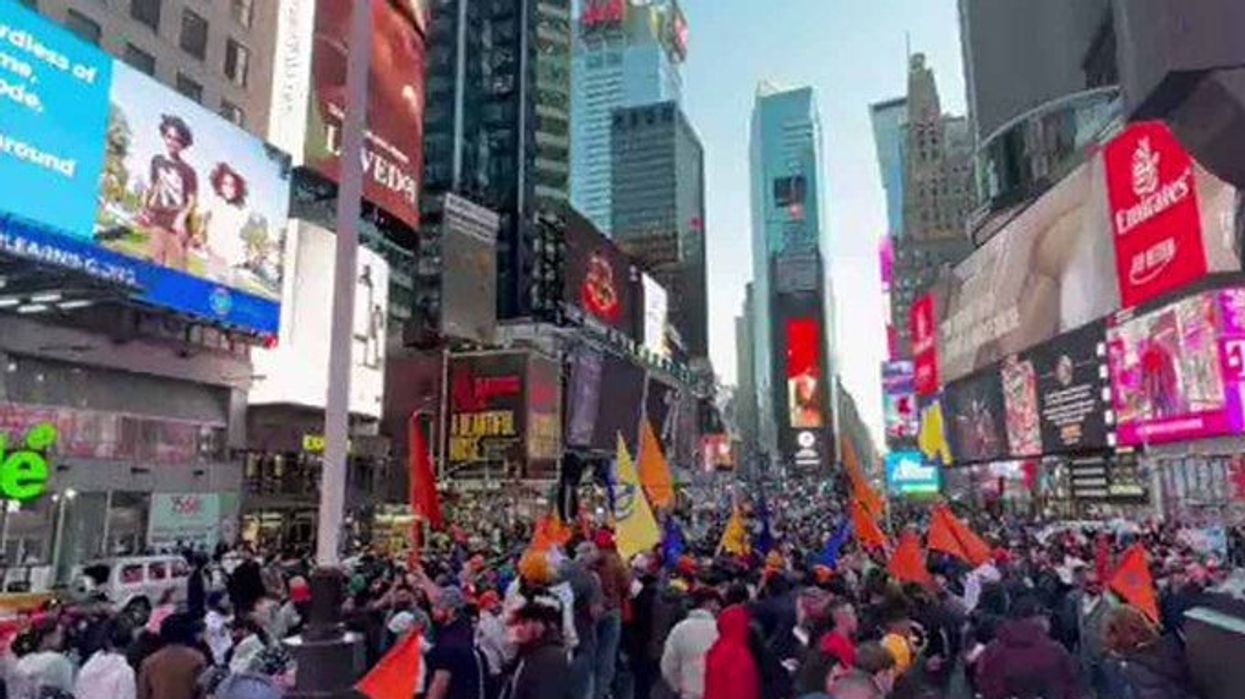 Khalistan supporters protest at Times Square, shout anti-India slogans