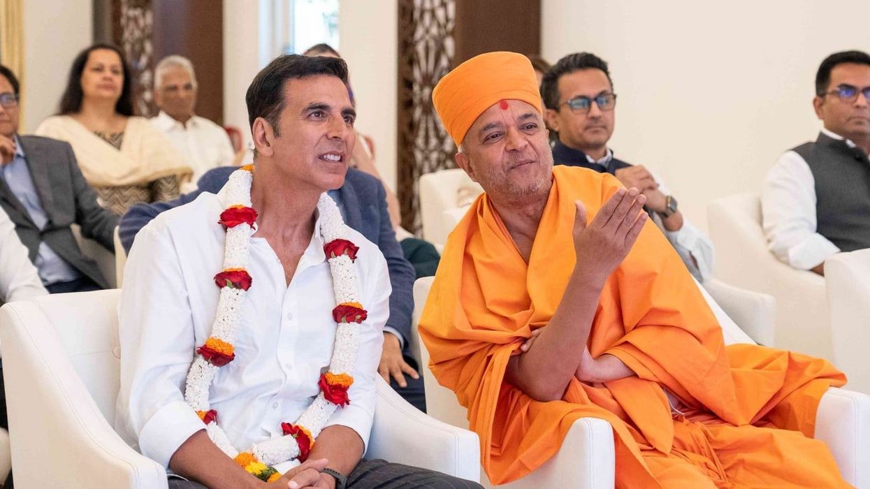 Bollywood Star Akshay Kumar visits the BAPS Hindu Mandir in Abu Dhabi