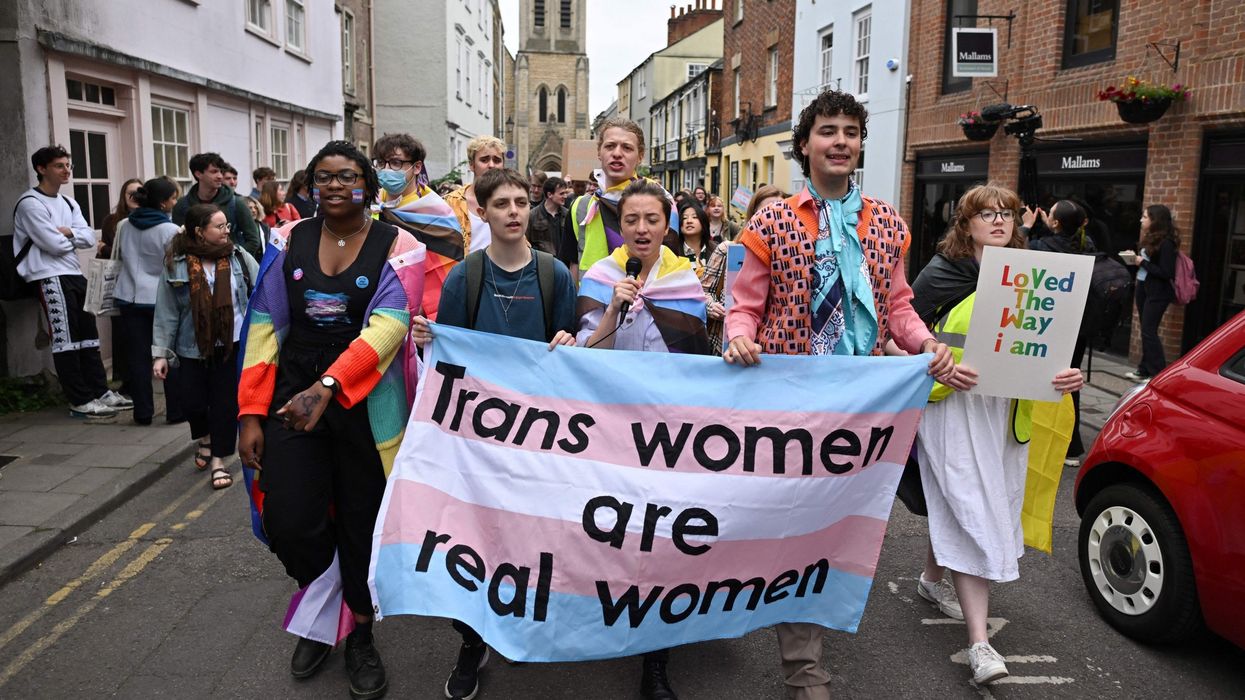 Trans rights activists stage protest in Oxford against feminist academic