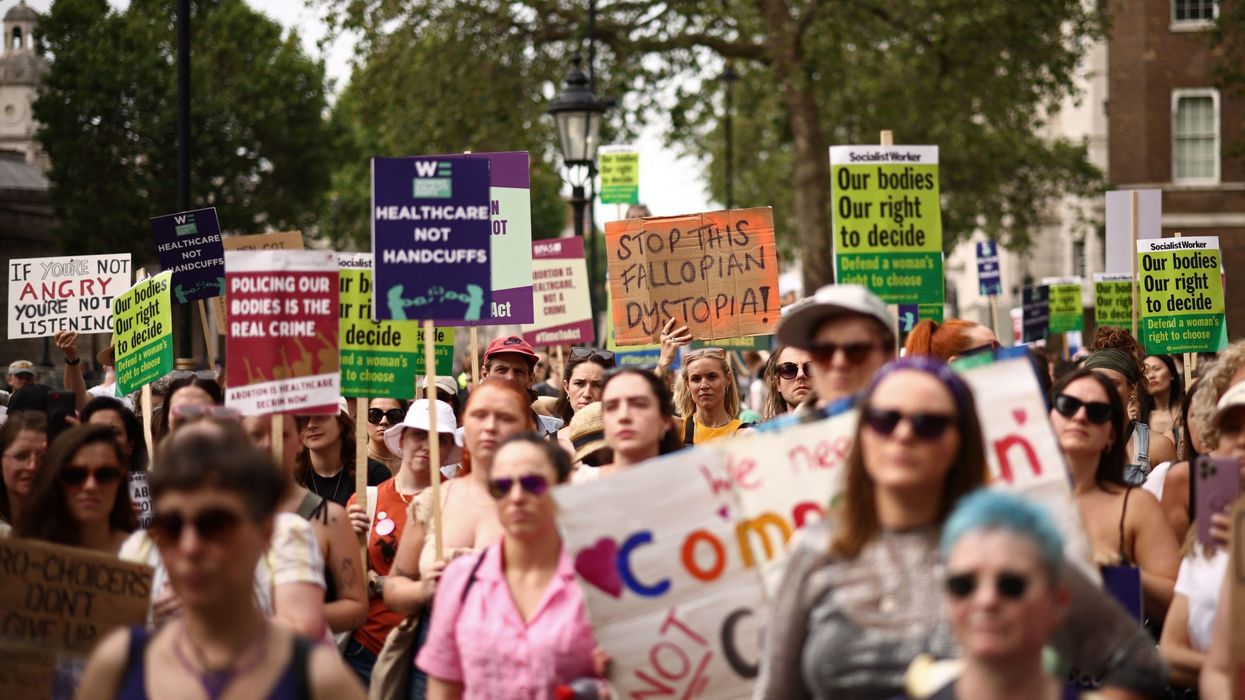 Protestors in England demand legalisation of abortion