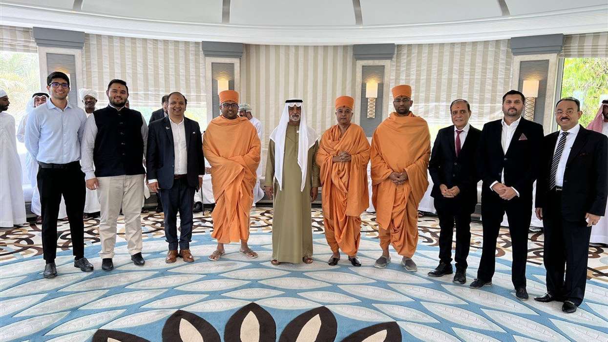 HE Sheikh Nahayan Mubarak Al Nahayan welcomes BAPS delegation in Abu Dhabi, UAE