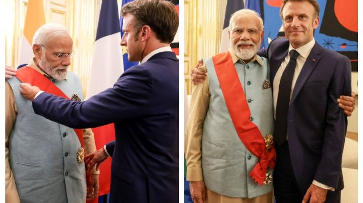 Macron presents Modi with France's top honour