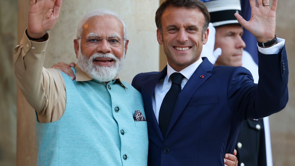 Macron presents Modi with replica of Charlemagne chessmen, Proust's novels