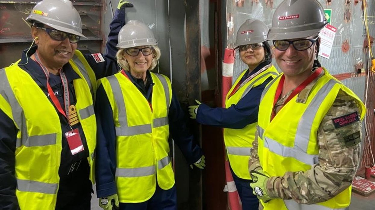 Captain Raj Aggarwal visits HMS Cardiff in Govan