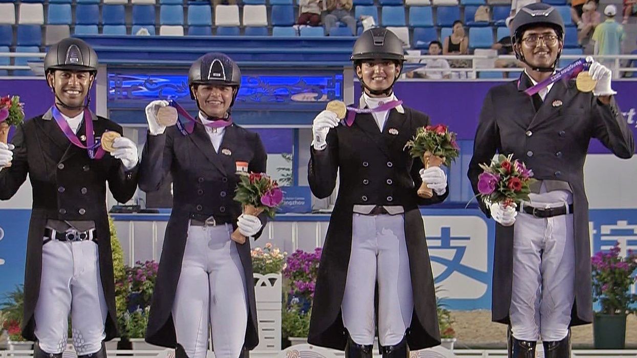 Indian dressage team wins historic Asian Games gold medal