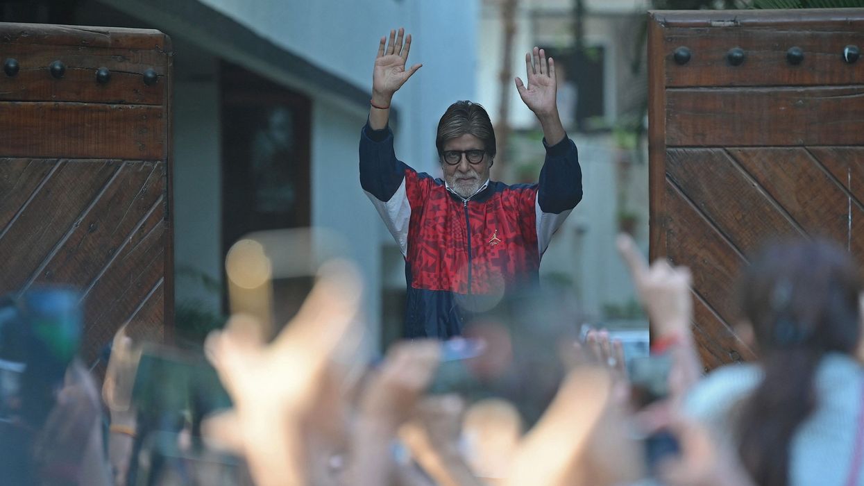 Amitabh Bachchan greets fans outside Jalsa as he rings in 81st birthday