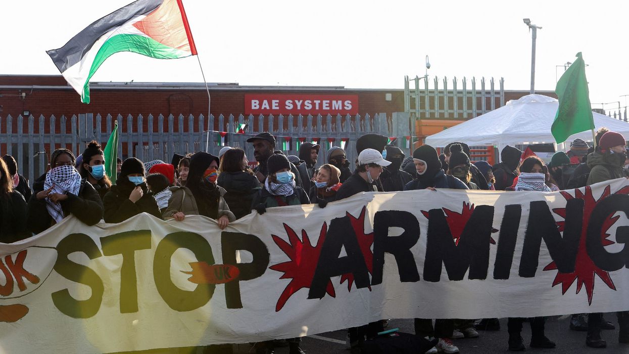 Pro-Palestinian protesters block entrances to BAE defence plant