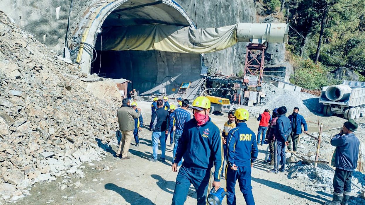 At least 40 workers trapped as tunnel collapses in northern India