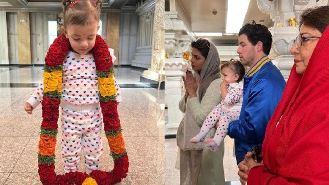 Priyanka, Nick visit temple on daughter’s birthday
