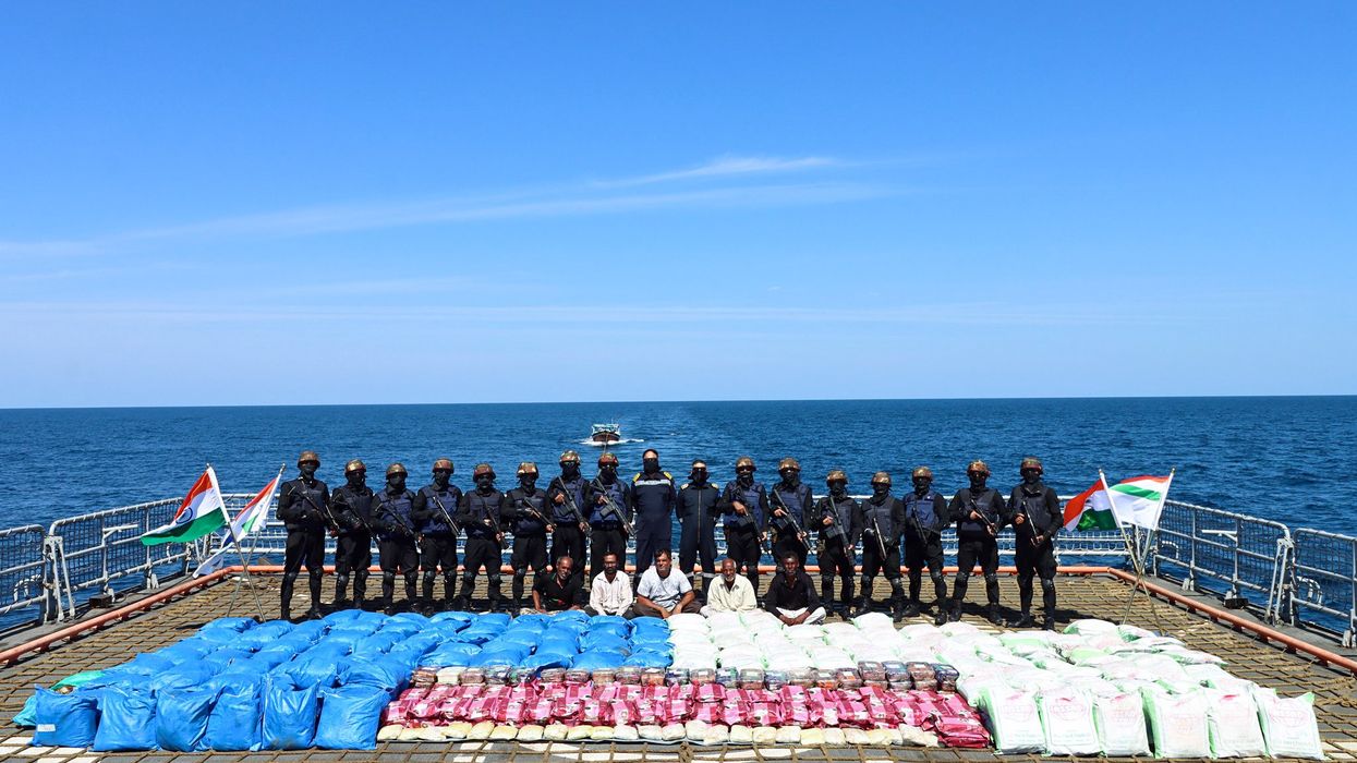 In India's highest-ever bust, 3,300 kg of narcotics seized off Gujarat coast