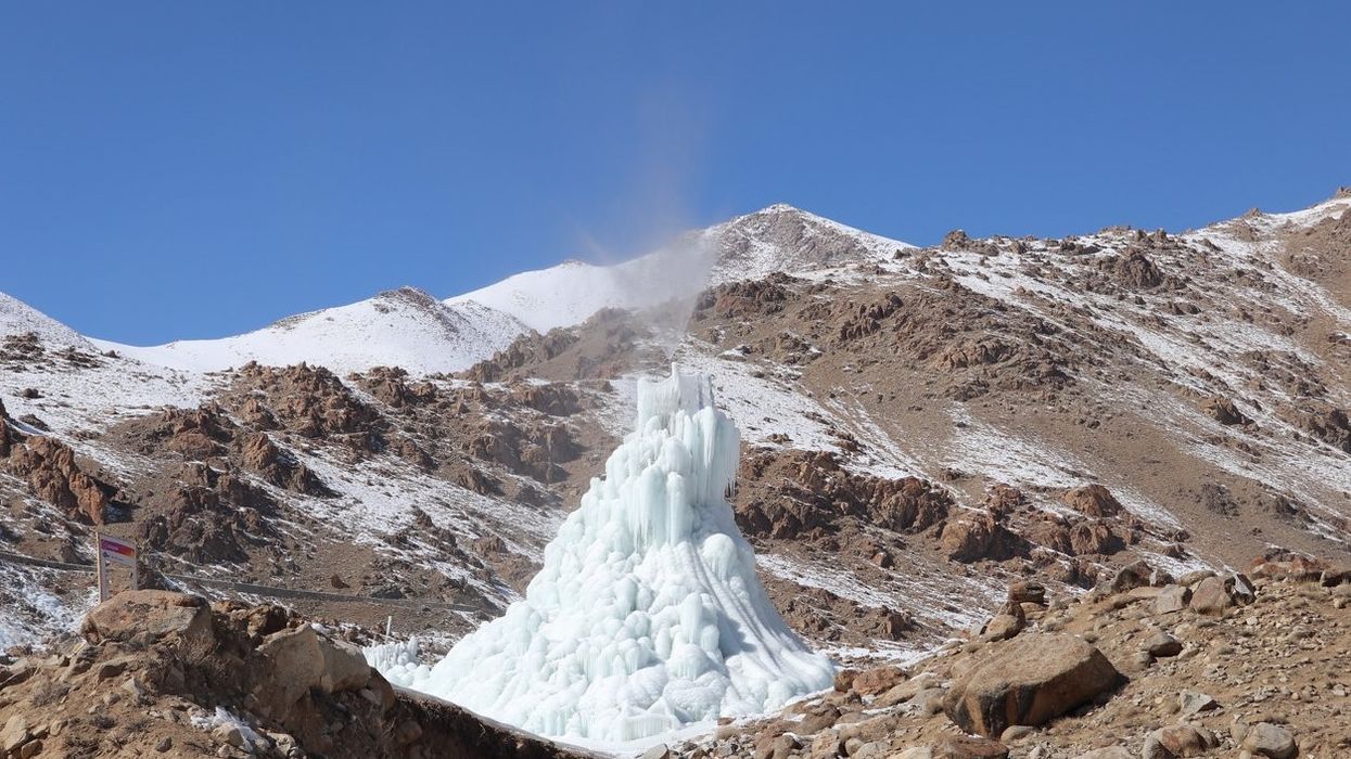 Ice Stupa: The innovative Indian technique to store winter water
