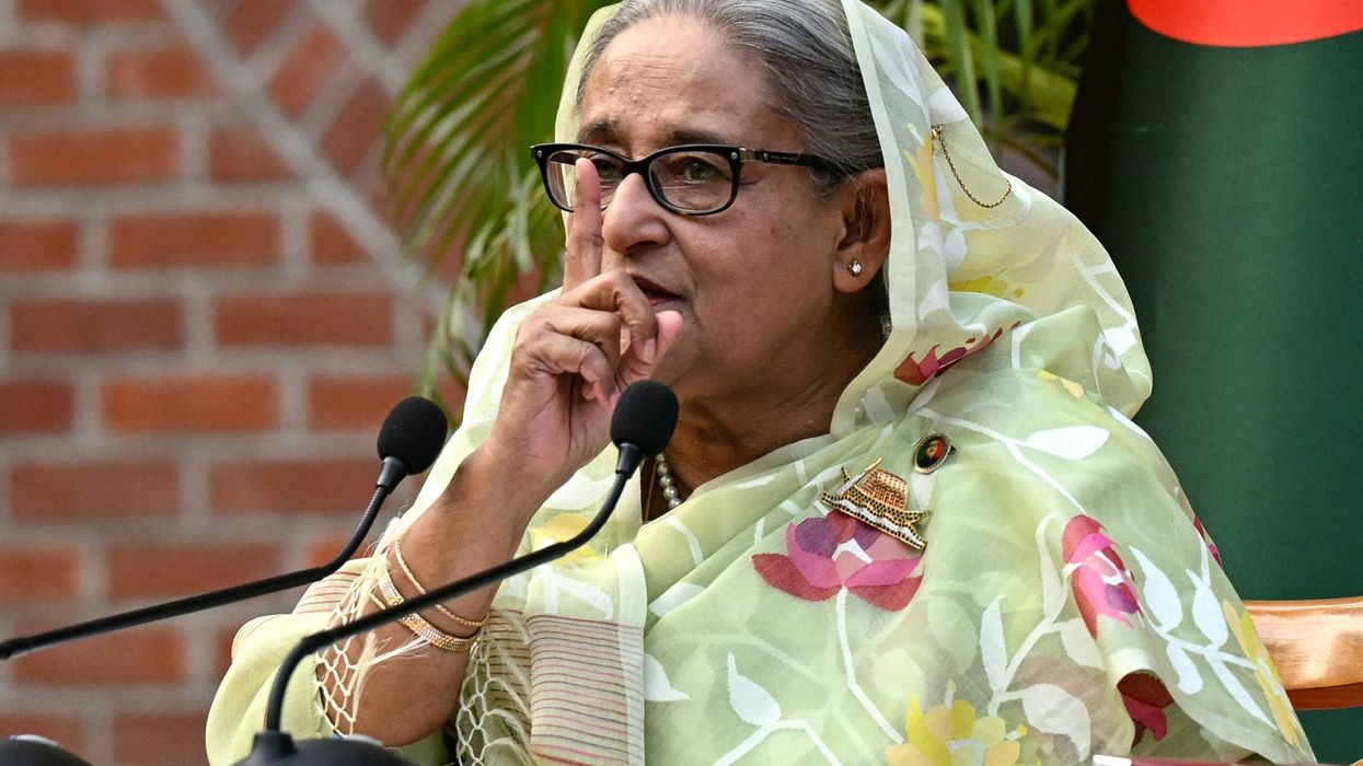 'Burn wives' sarees first': Hasina slams opposition's India boycott call