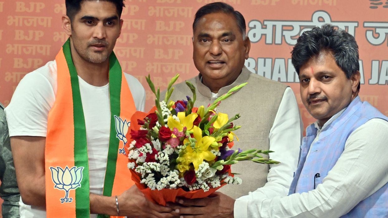 Olympic medallist Vijender Singh joins Modi's party from Congress