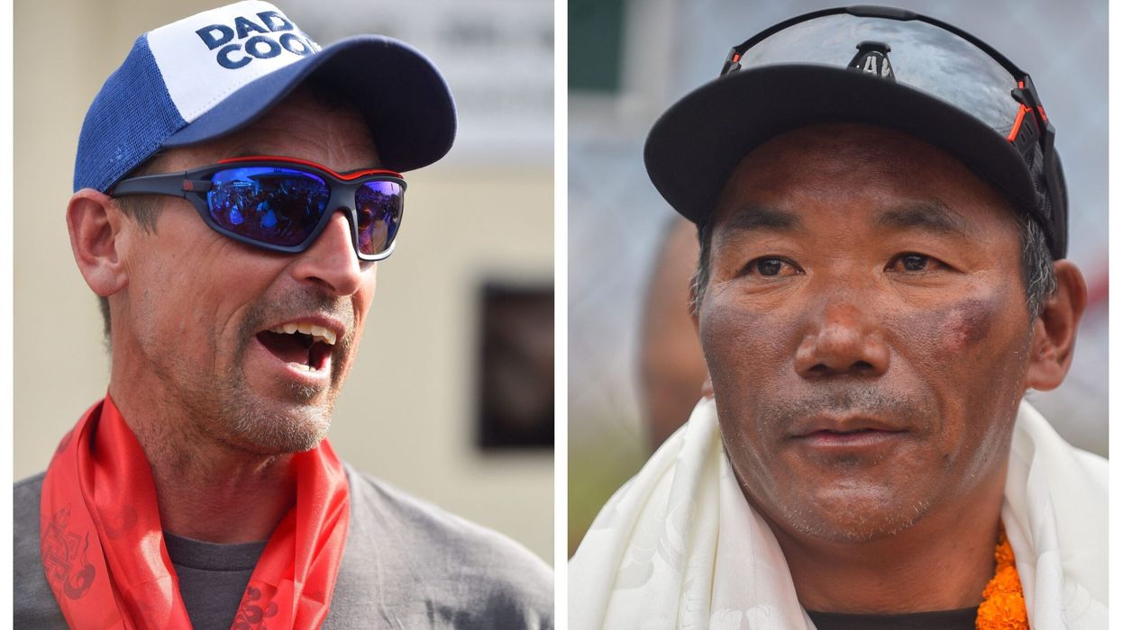 British climber, Nepali guide set Everest climbing records