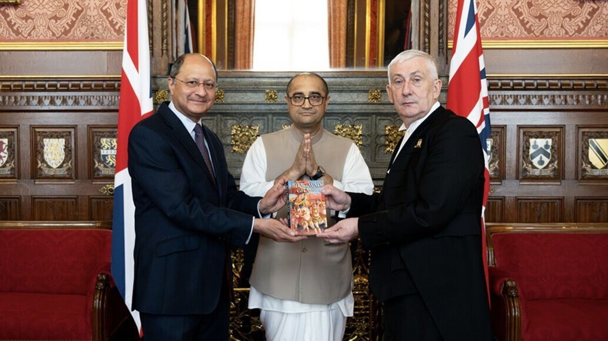 Shailesh Vara presents Bhagavad Gita to the House of Commons