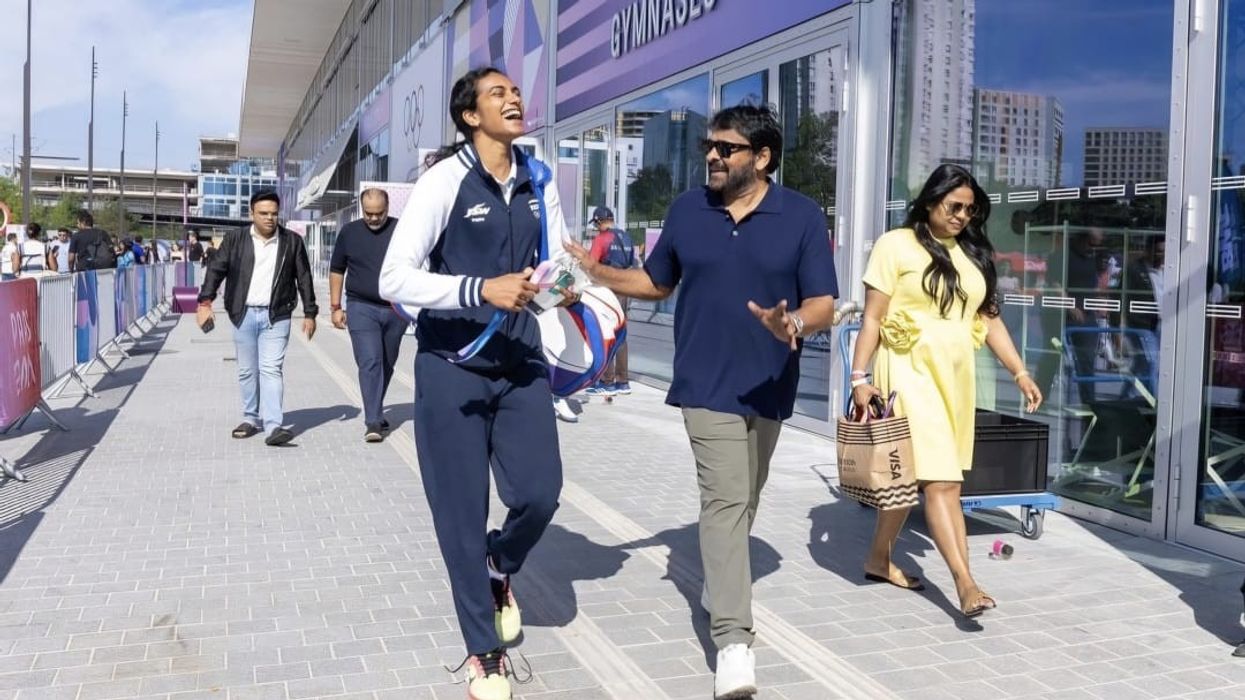 Telugu actor Chiranjeevi and family cheer PV Sindhu to victory