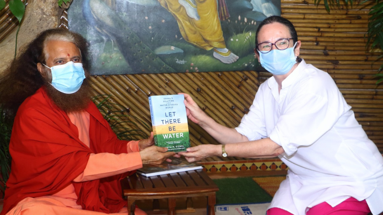 Israel envoy talks water conservation with Parmarth Niketan president