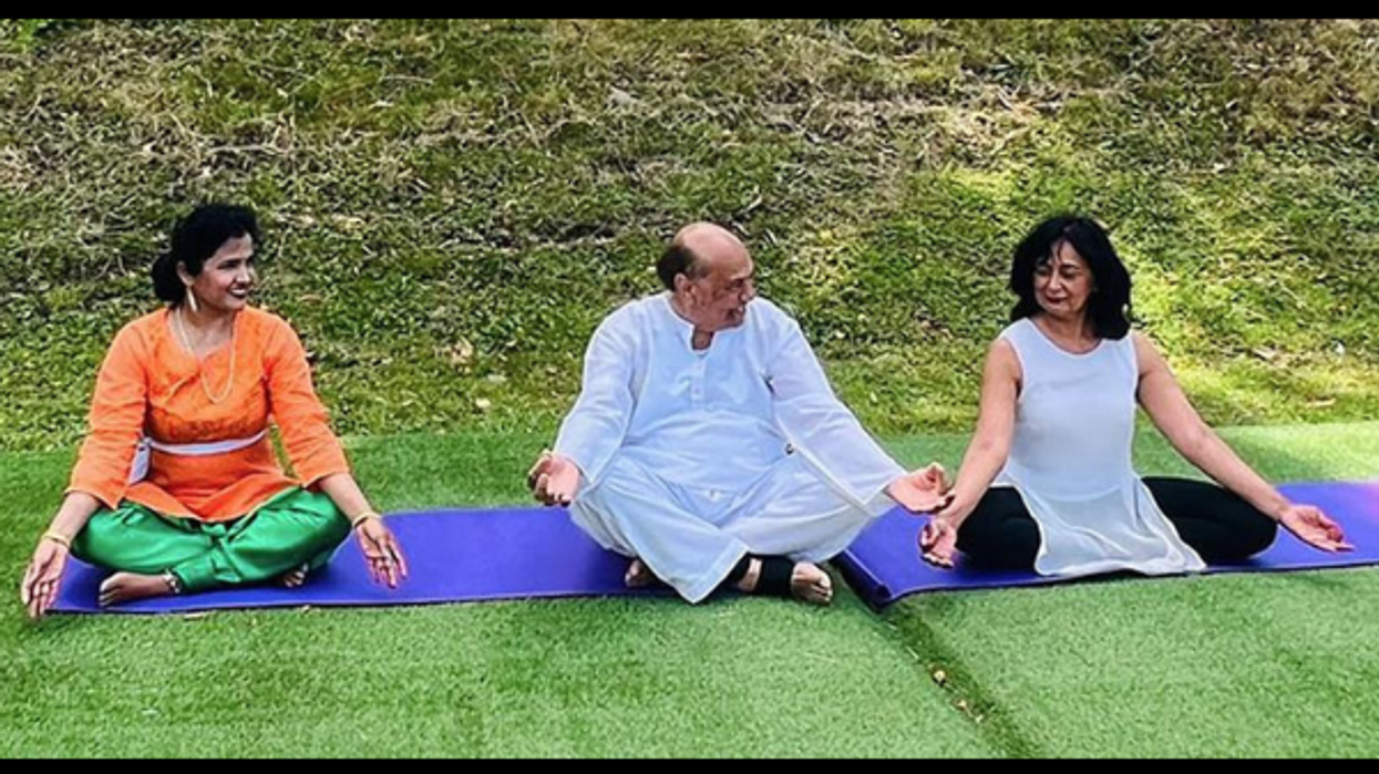Indian diplomat Raj Aggarwal leads 1st Yoga Day celebrations since pandemic outbreak