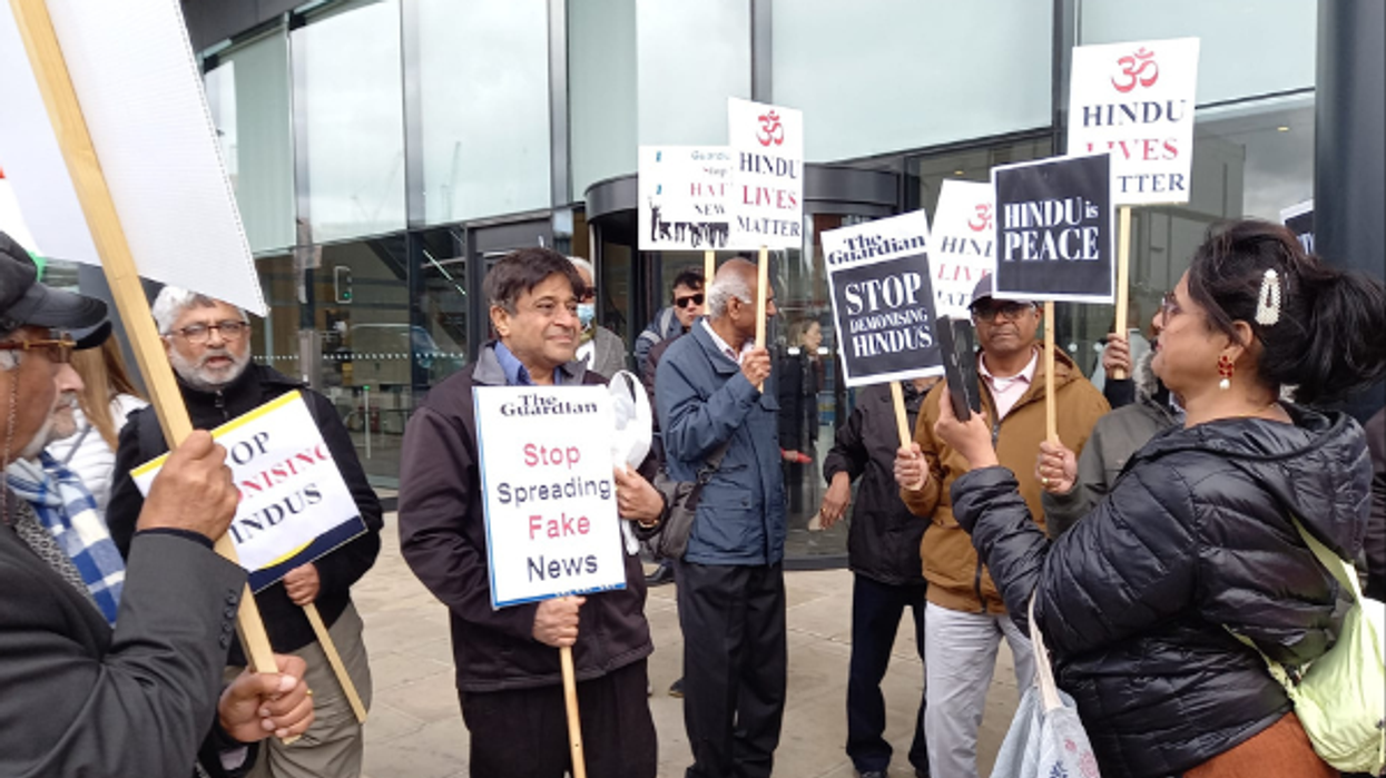 British Hindu community protests outside Guardian office over 'anti-Hindu & anti-India bias'