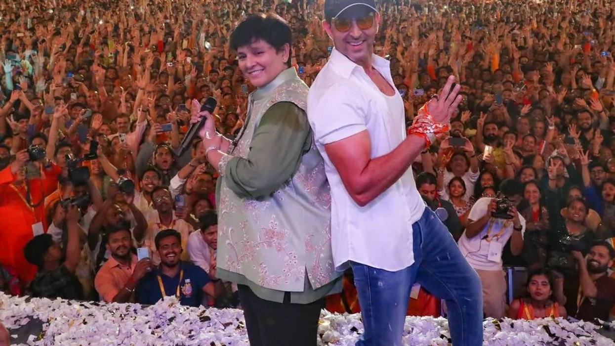 Hrithik Roshan and Falguni Pathak match dance steps at Garba night in Mumbai leaving fans mesmerised