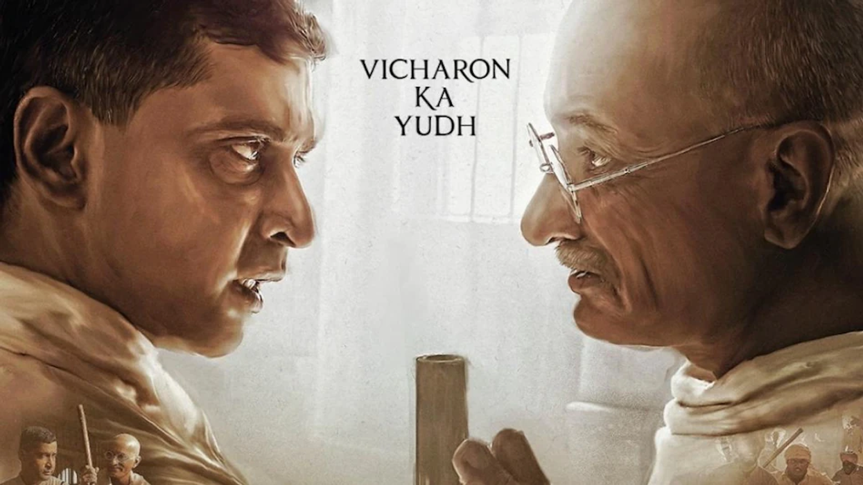 Protest at press conference of Rajkumar Santoshi's Gandhi Godse: Ek Yudh