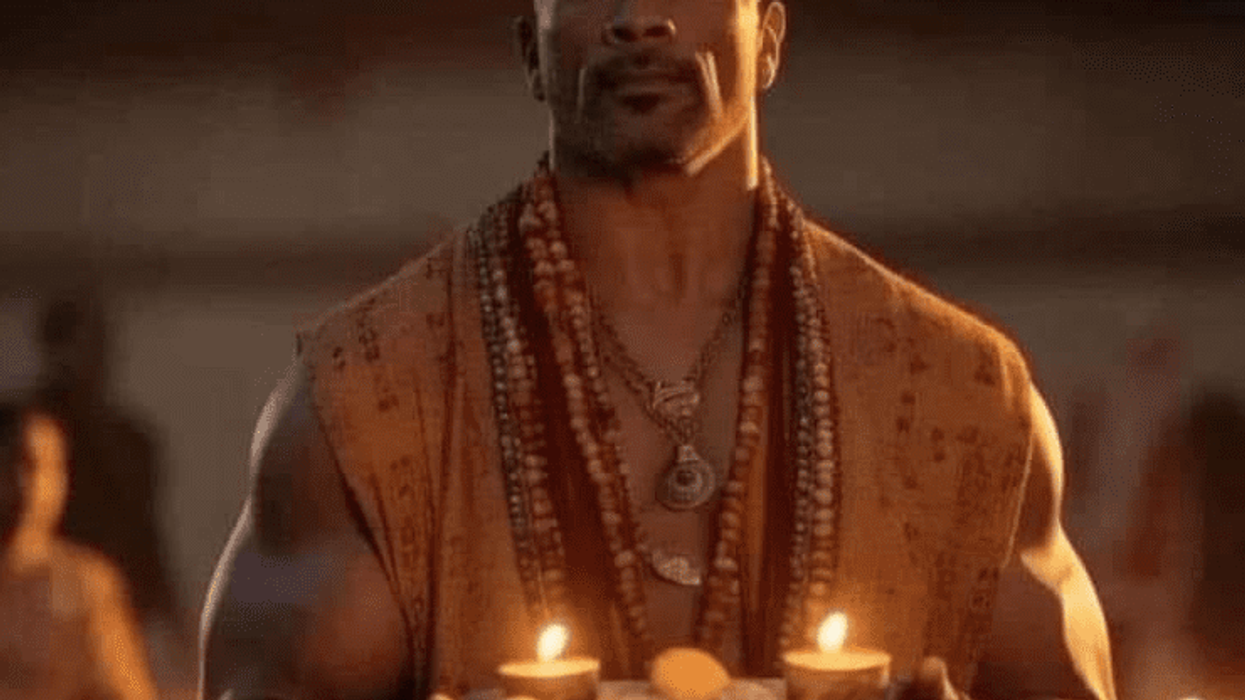 Here’s the truth behind photo of Dwayne Johnson performing Hindu ritual