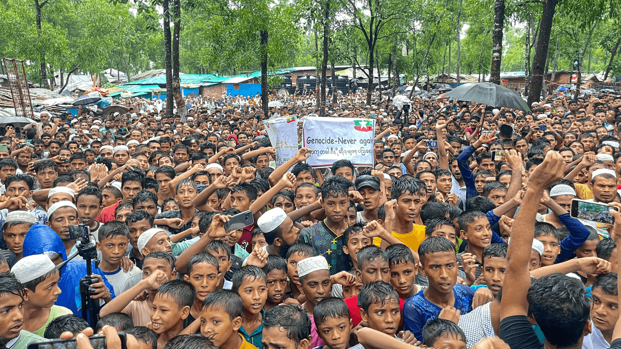 Rohingya refugees in Bangladesh demand return to Myanmar