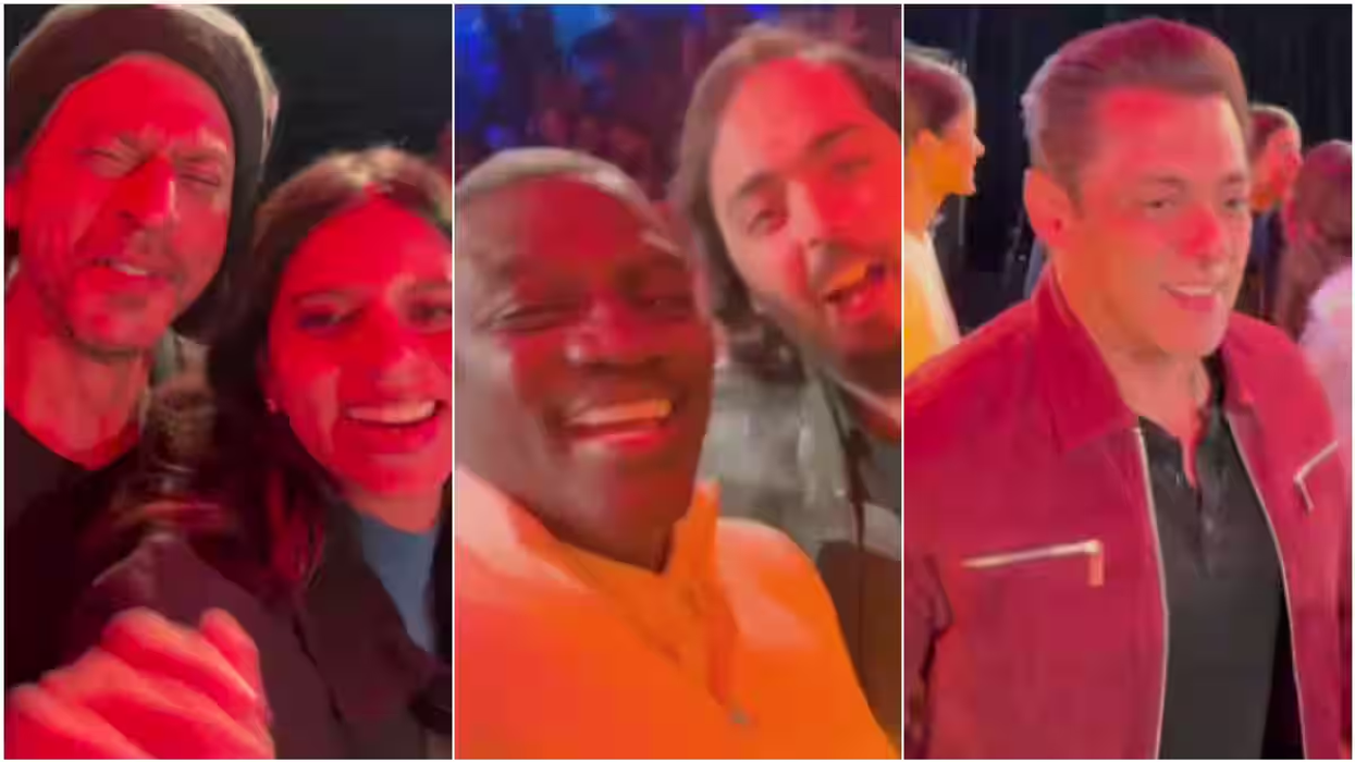 SRK, Suhana groove to 'Chammak Challo' with Akon, Salman plays drums