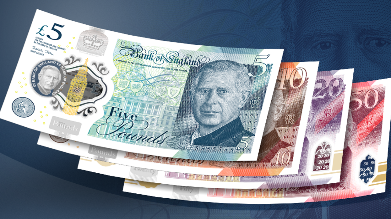 Banknotes with King Charles' image go on display