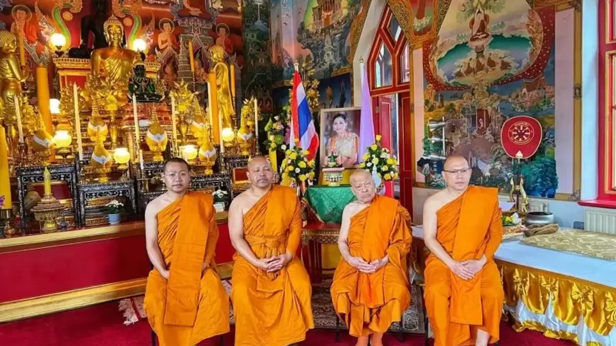 Monks in Wimbledon Buddhist temple where Novak Djokovic meditates cheer him on