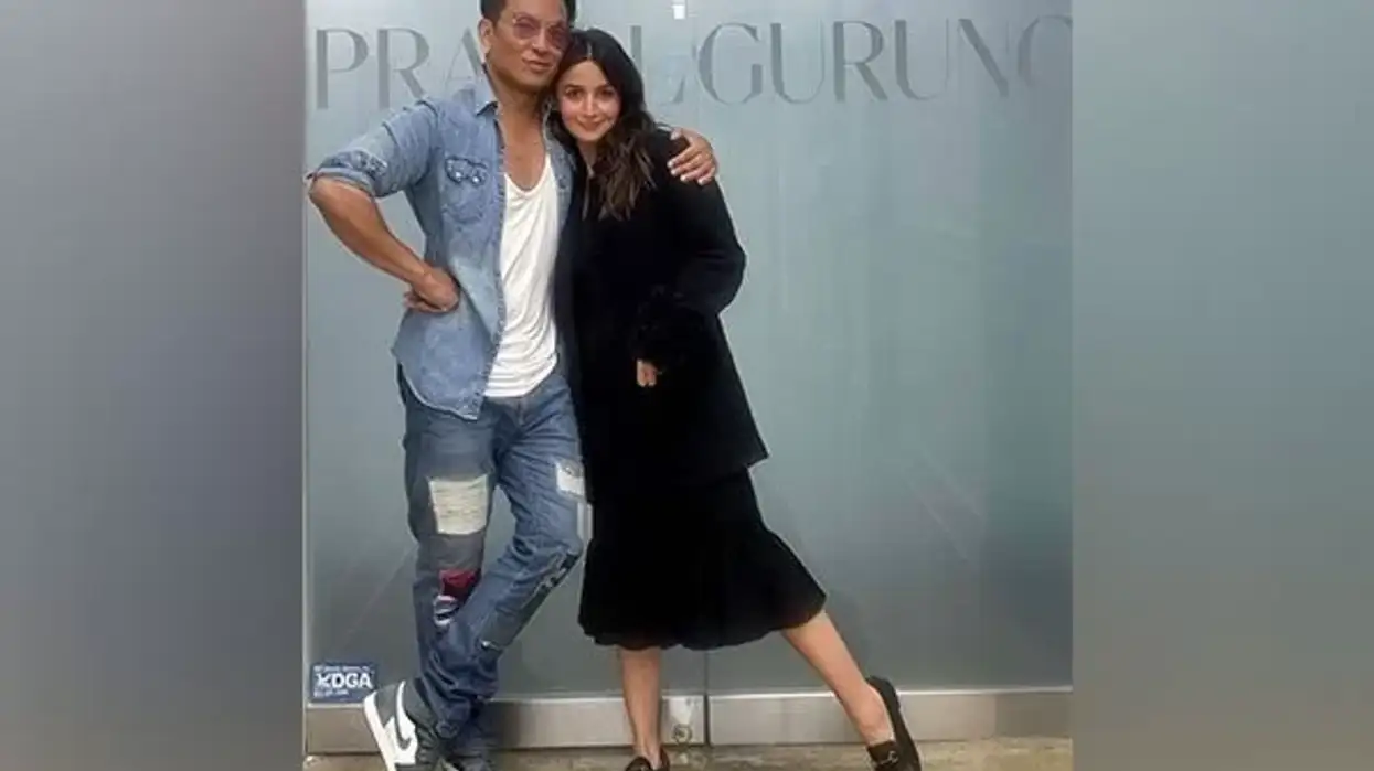 Met Gala 2023: Alia Bhatt poses with Indian fashion designer Prabal Gurung